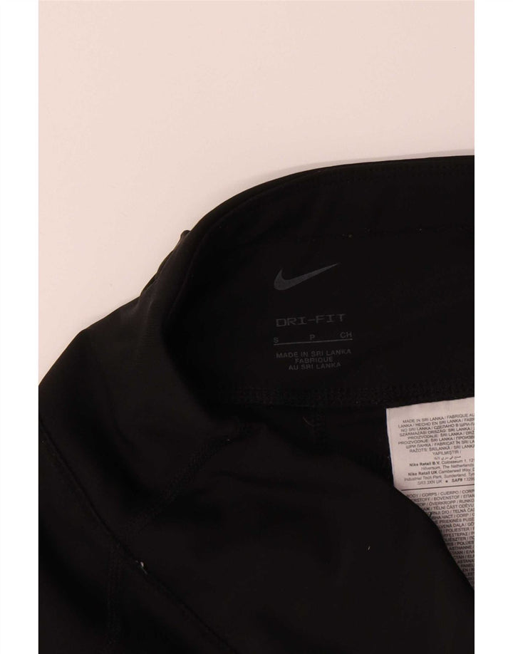 Nike női Dri Fit leggings UK 8 kis fekete poliészter