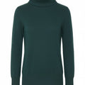MOSSIMO Womens Roll Neck Jumper Sweater UK 10 Small Green Nylon