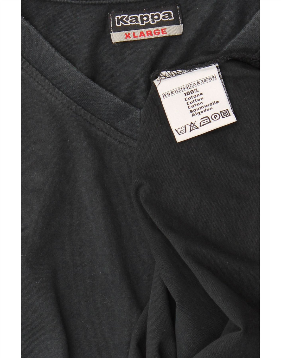T-shirt uomo Kappa Top XL in cotone nero