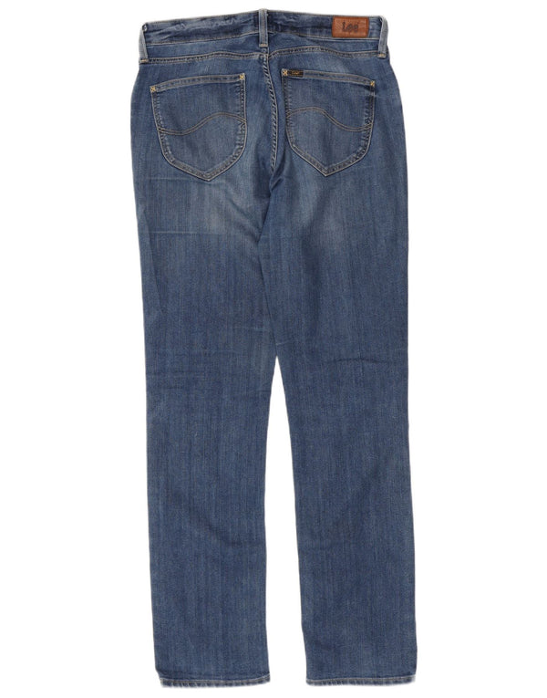 Lee Womens Marion Straight Jeans UK 14 Medium W30 L33 Blue Cotton