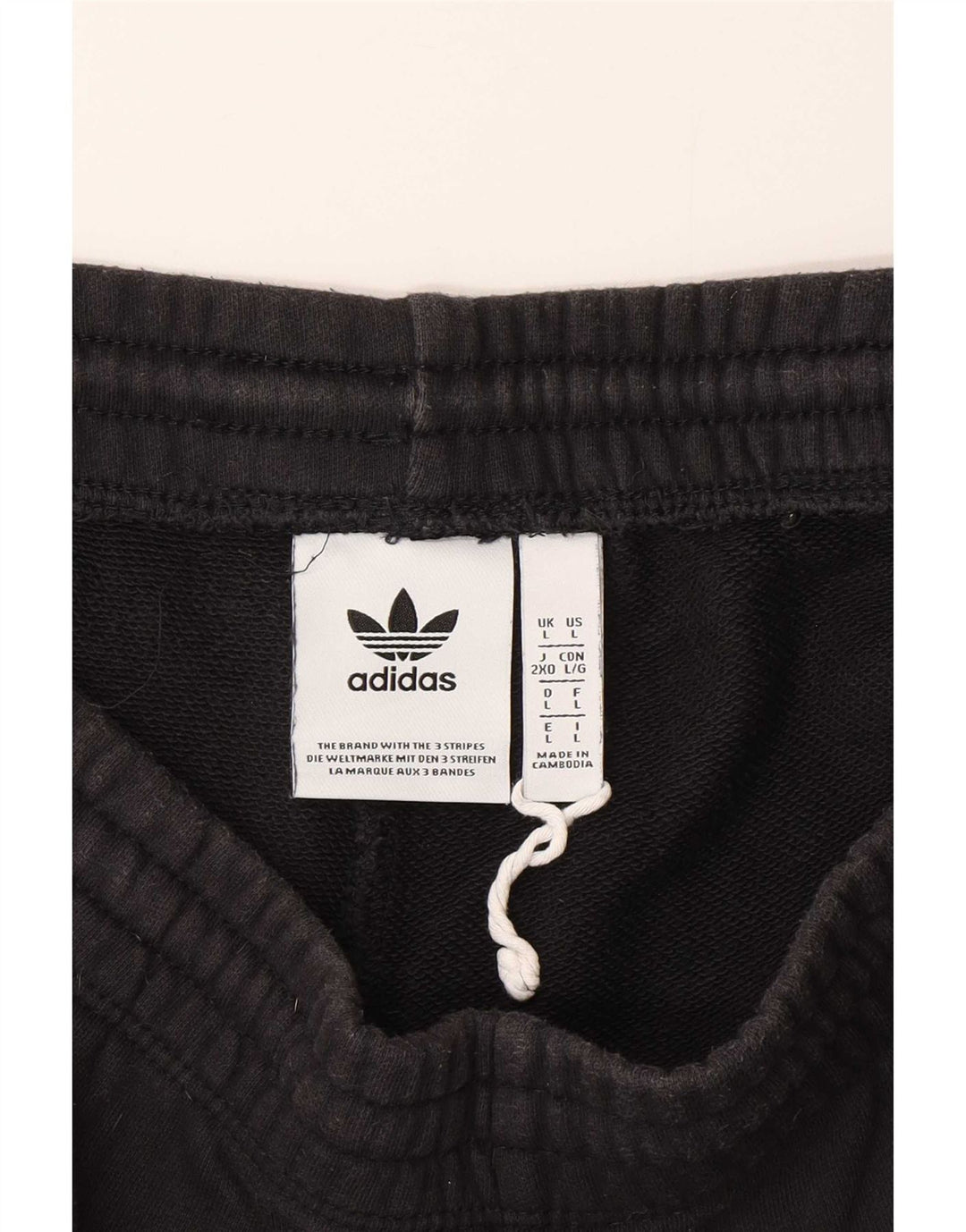 Męskie spodenki sportowe Adidas, duże, czarne, bawełniane