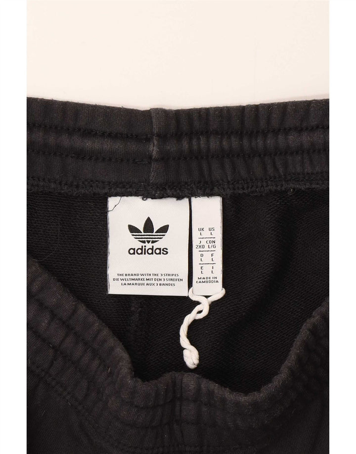 Męskie spodenki sportowe Adidas, duże, czarne, bawełniane