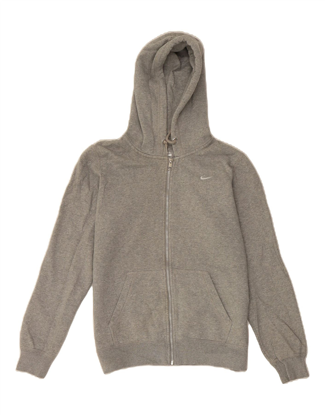 NIKE Womens Zip Hoodie Sweater UK 16 Large Grey Cotton Vintage Nike and Second-Hand Nike from Messina Hembry 