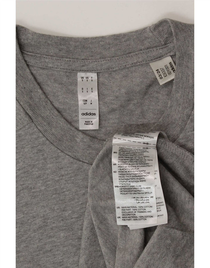 Adidas Hombre Camiseta Top Small Gris Algodón