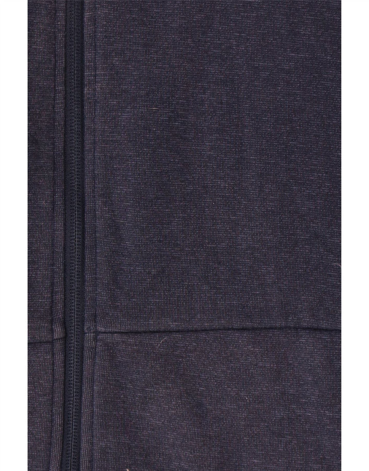 Adidas Mens Zip Hoodie Sweater Medium Navy Blue Cotton