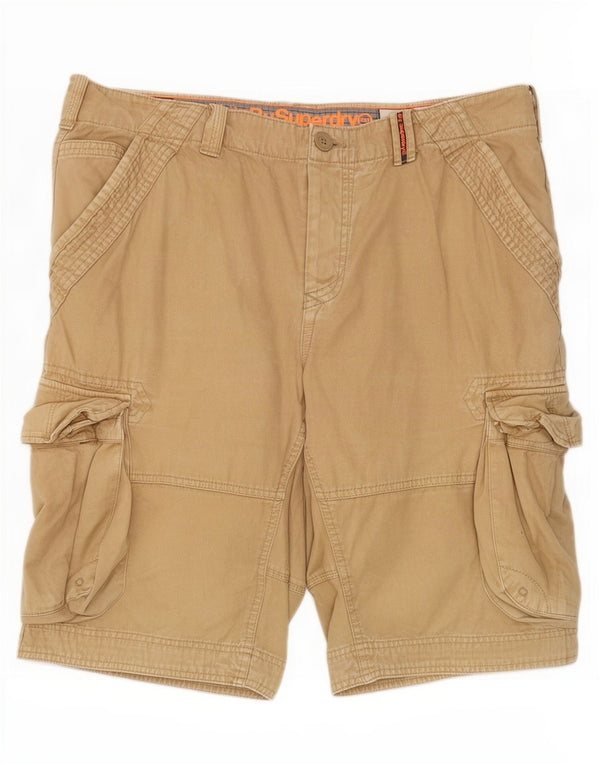 Superdry Mens Cargo Shorts 2XL W40 Beige Cotton