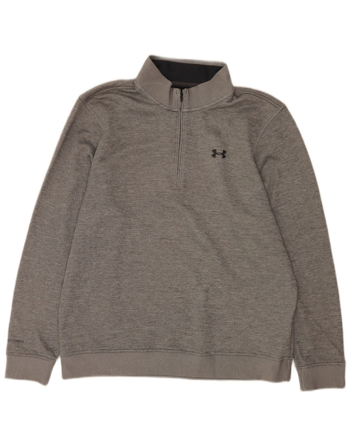 Under Armour Cold Gear Sweat-shirt à col zippé pour homme Gris chiné