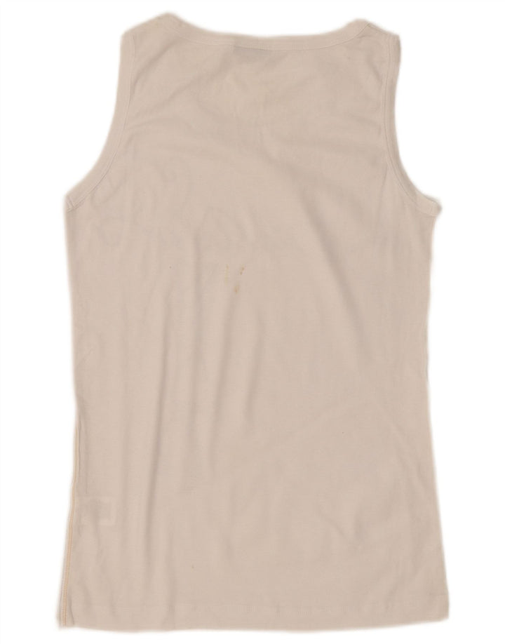 Diadora Damen Grafik-Trägershirt UK 12 Mittelweiße Baumwolle