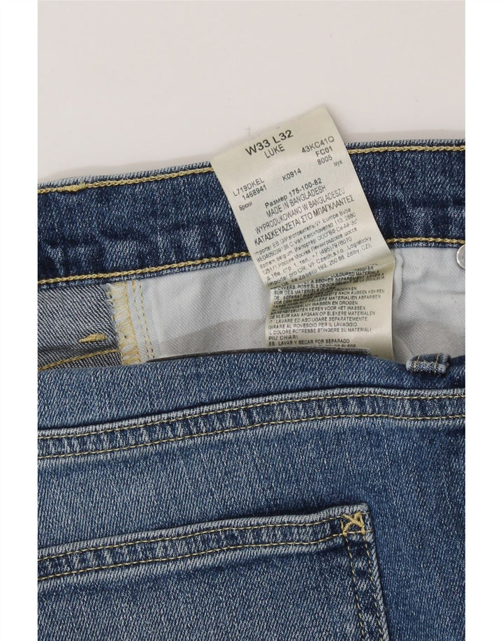 Lee Herre Luke Slim Jeans W33 L32 Blå Bomuld