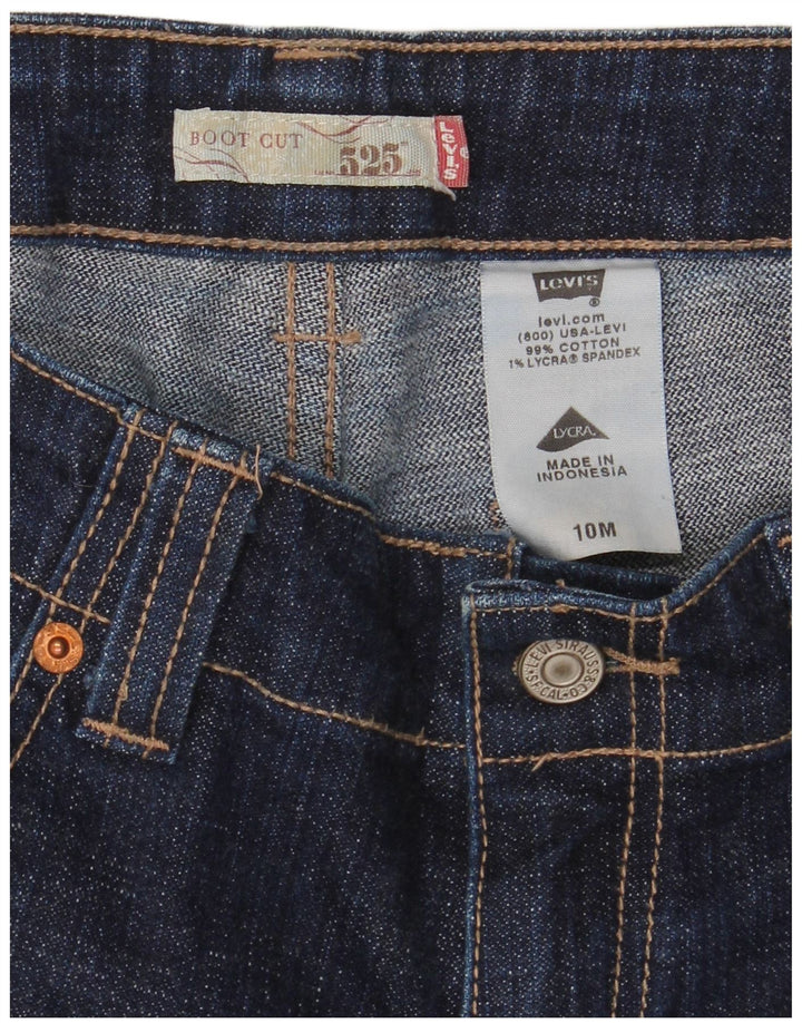 Levi's Womens 525 Bootcut Jeans US 10 Medium W32 L32 Navy Blue Cotton