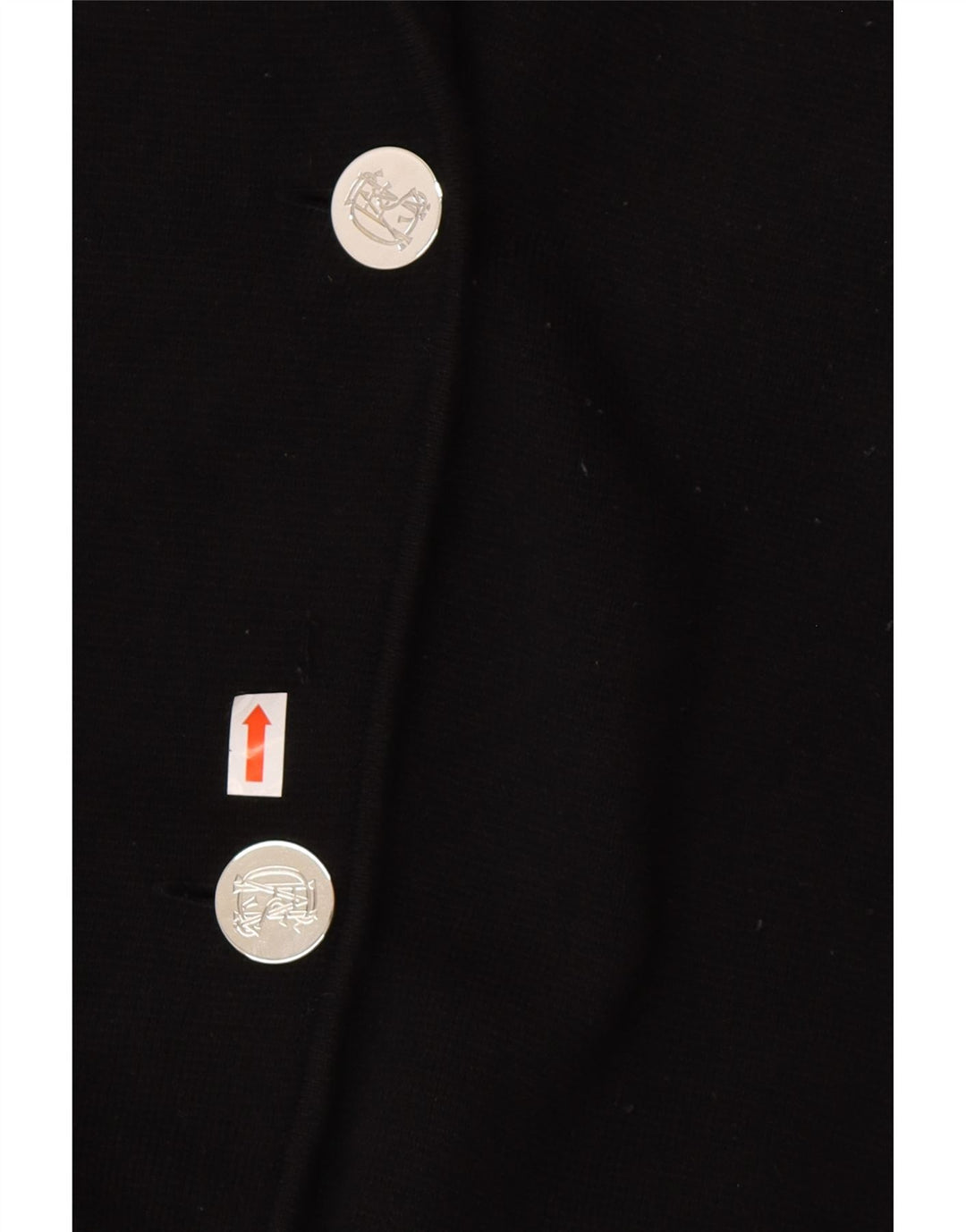 CHAPS Womens 3 Button Blazer Jacket UK 14 Medium Black Cotton