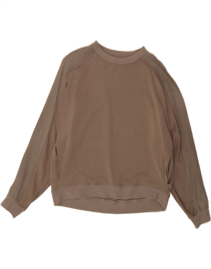 MASSIMO DUTTI Womens Sweatshirt Jumper UK 14 Medium Beige Cotton Vintage Massimo Dutti and Second-Hand Massimo Dutti from Messina Hembry 