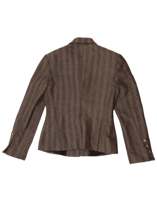Mariella Rosati Jachetă Blazer Femei 1 Buton UK 10 Mici Gri Dunge