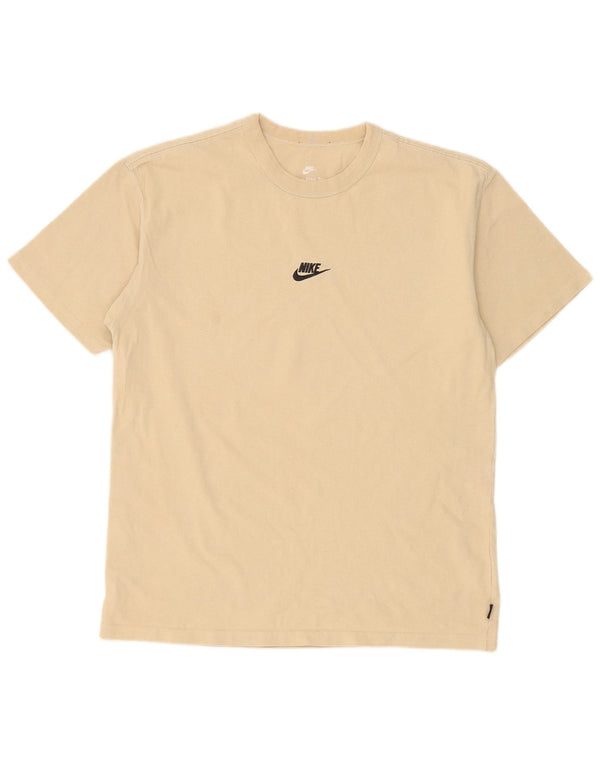 Nike férfi laza szabású póló felső közepes bézs pamut