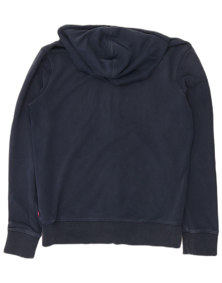 LEVI'S Mens Graphic Zip Hoodie Sweater Medium Navy Blue Cotton