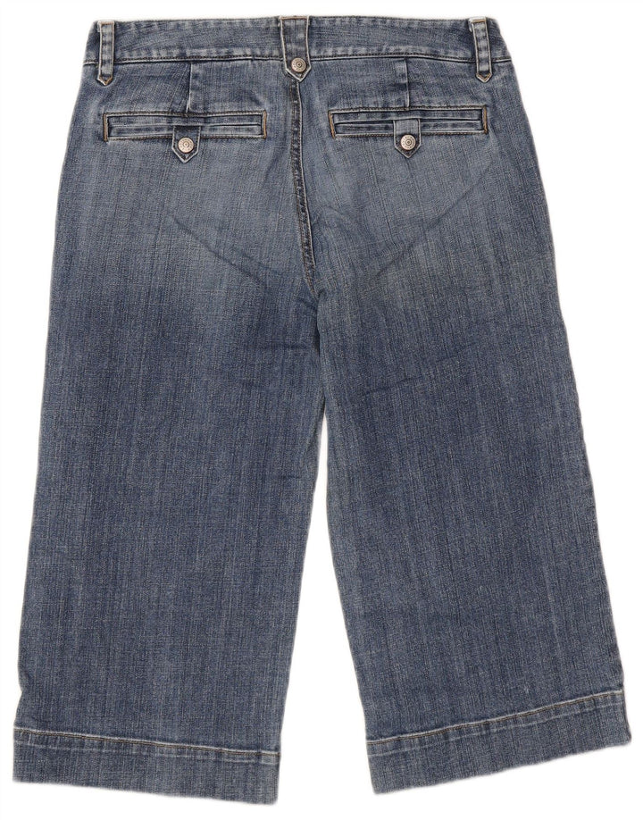 EDDIE BAUER Womens Capri Trousers US 6 Medium W30 L19 Blue Cotton