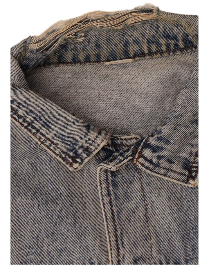 Vintage Herren Jeansjacke UK 38 Mittelblaue Baumwolle