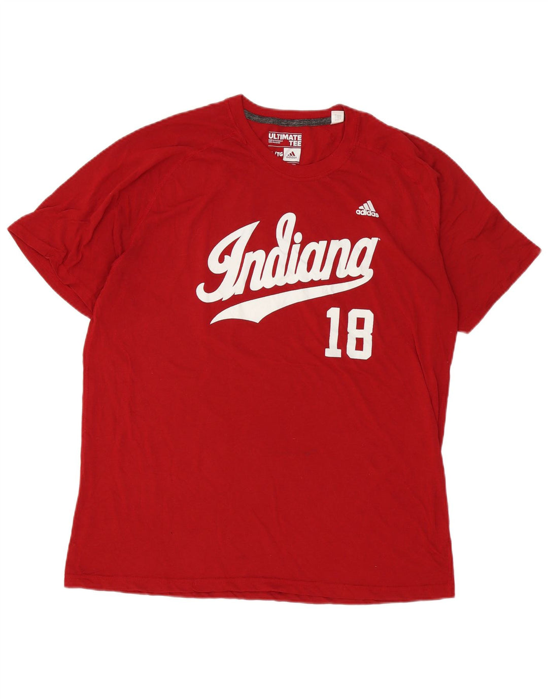 Adidas Mens Indiana Graphic T-Shirt Top XL Red Polyester