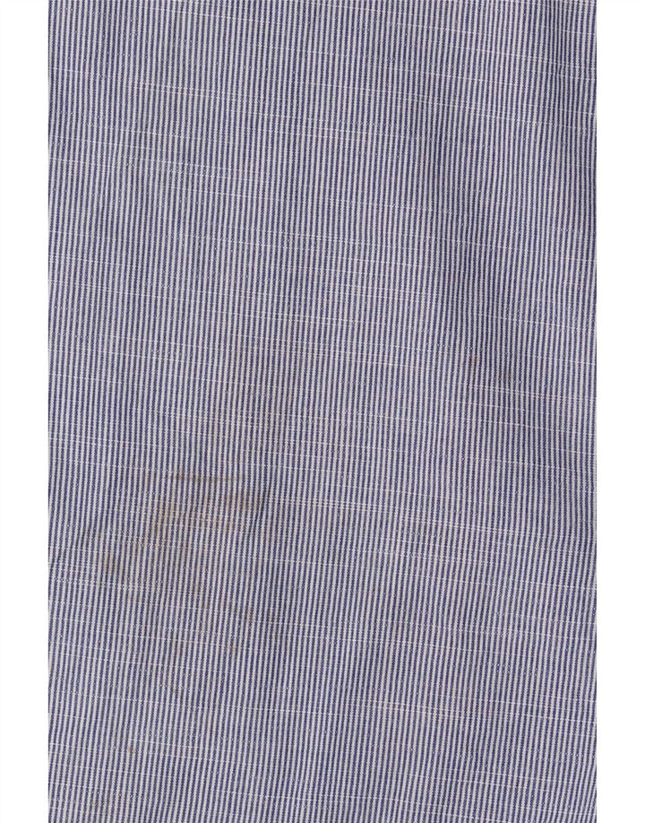 Billabong Mens Graphic Shirt Large Blue Pinstripe Cotton