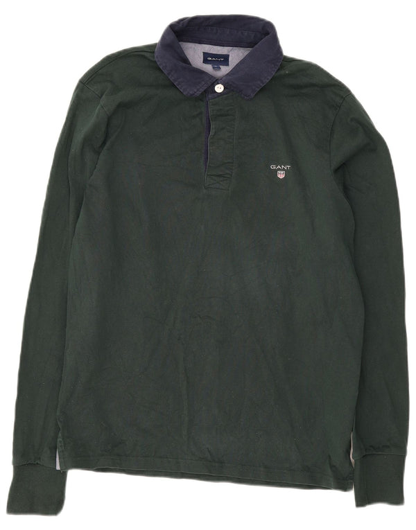 Gant Langærmet Rugby Polo Shirt Medium Grøn Bomuld