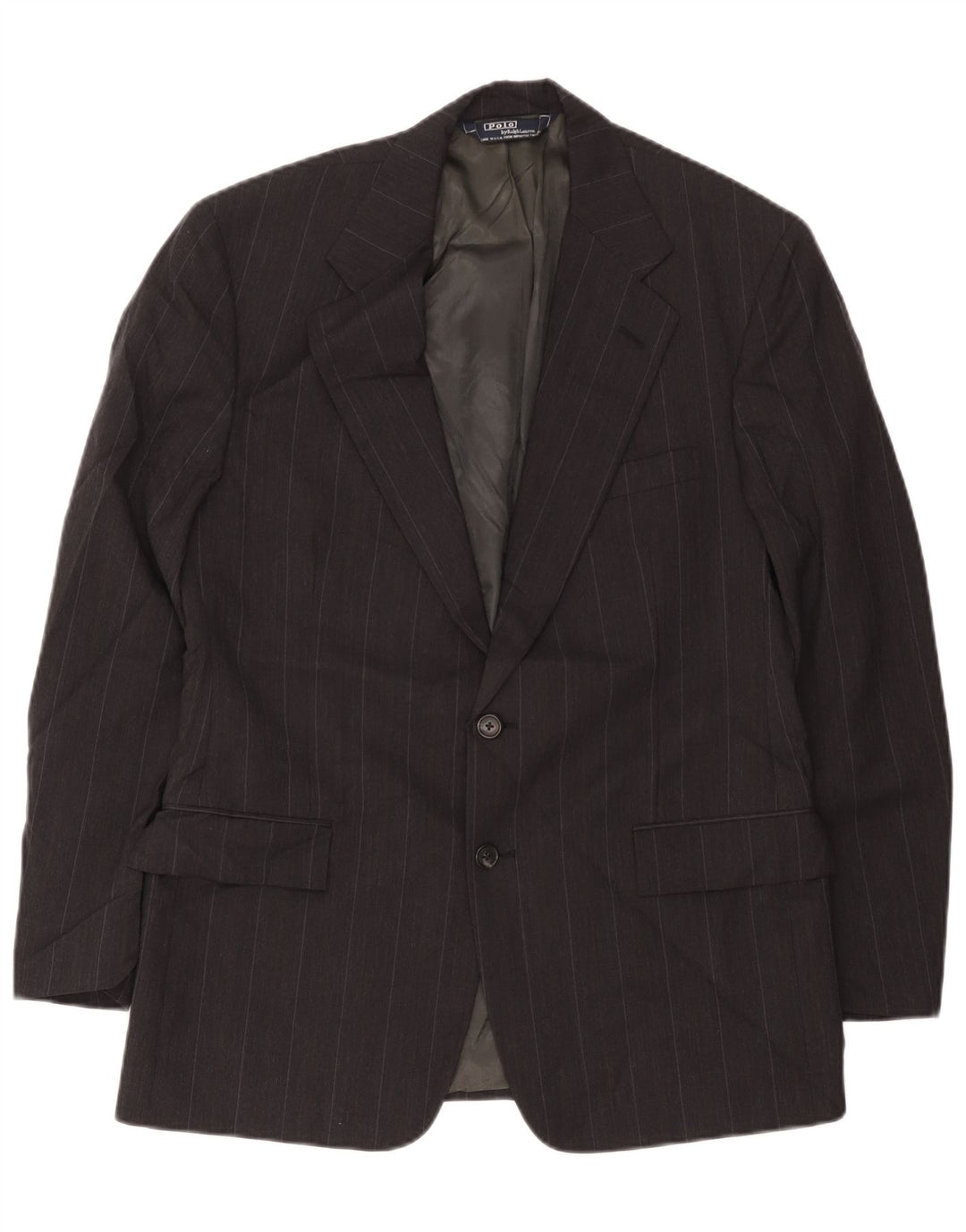 Polo Ralph Lauren Veste blazer à 2 boutons pour homme UK 38 Medium Noir Rayé