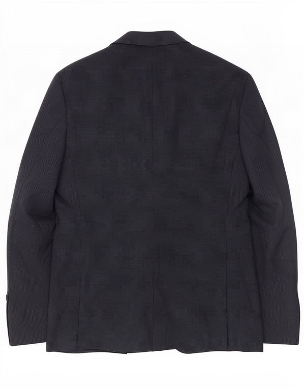 Zara Chaqueta tipo blazer de 2 botones para hombre EU 48 Mediana pata de gallo azul marino
