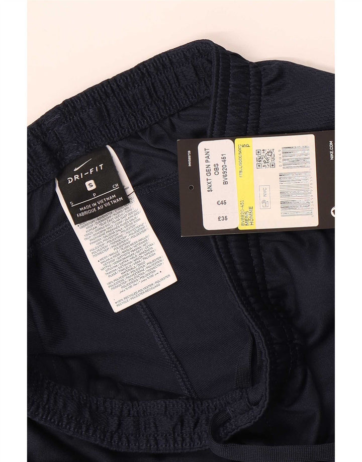 Nike Mens Tracksuit Trousers Small  Navy Blue Polyester
