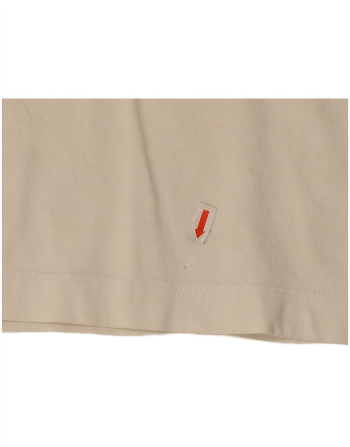 NIKE Mens Graphic T-Shirt Top Medium Off White Cotton