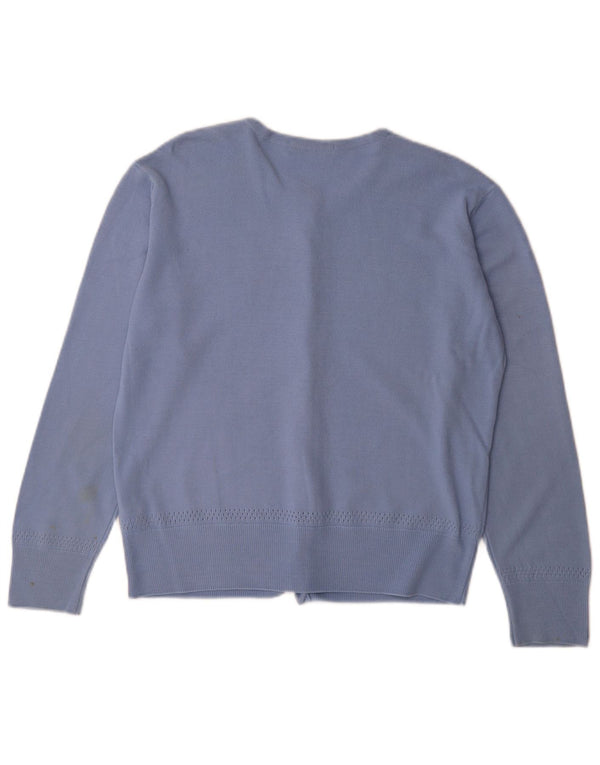 Maglione cardigan da donna Marks & Spencer UK 16 grande acrilico blu