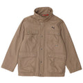 PUMA Girls Windbreaker Jacket 9-10 Years Medium Beige Polyester
