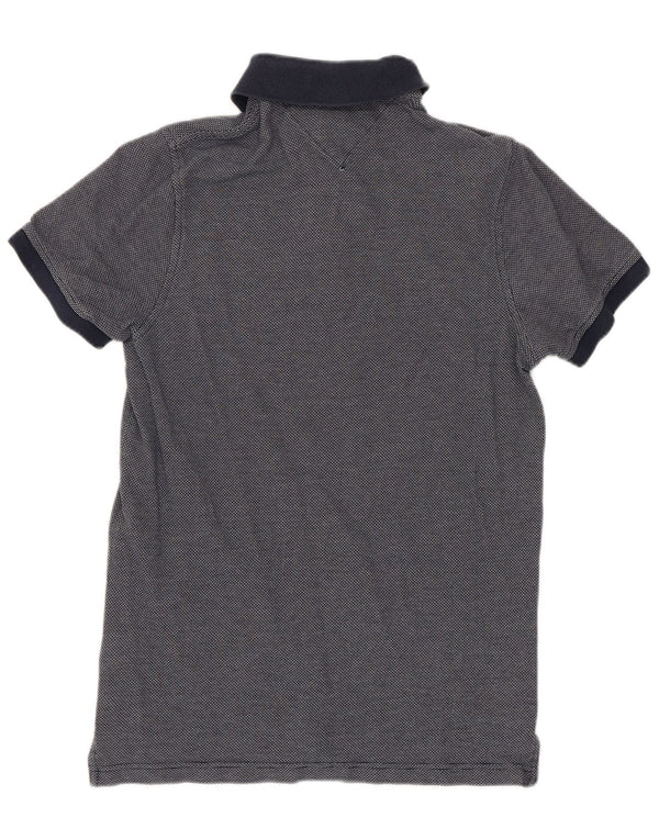 Męska koszulka polo Slim Fit Tommy Hilfiger XS, granatowa, bawełniana w cętki