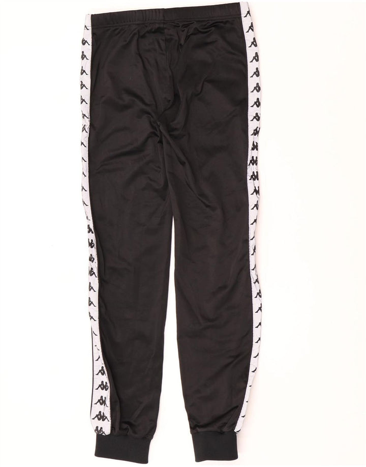 Kappa Mens Graphic Tracksuit Trousers Joggers Small  Black