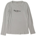 PEPE Jeans Kvinders Grafisk Top Langærmet UK 14 Medium Grey