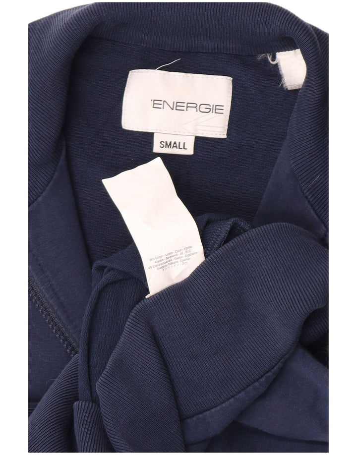 Energie Mens Tracksuit Top Jacket Small Navy Blue Colourblock Cotton