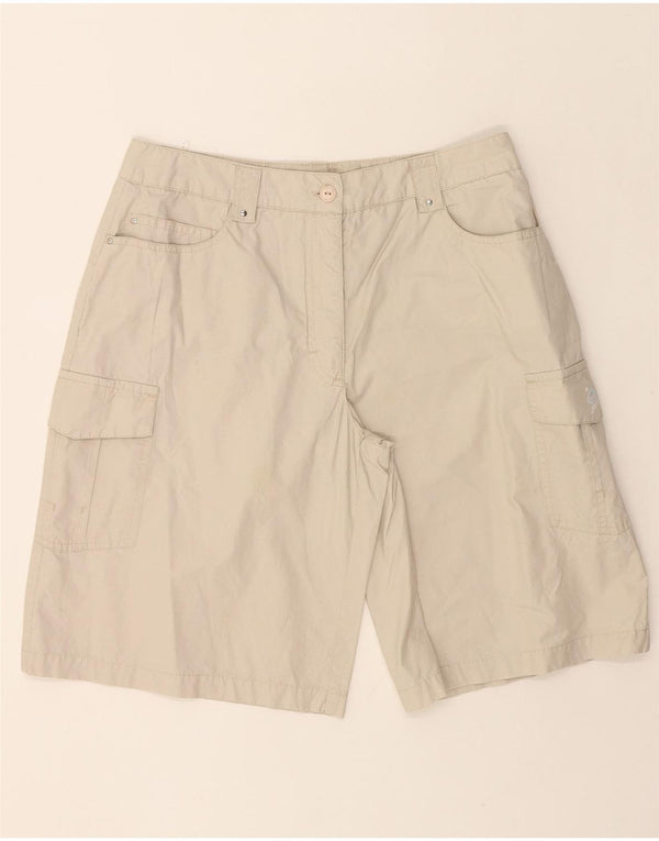 BRUGI Womens Cargo Shorts UK 12 Medium W28 Beige Cotton