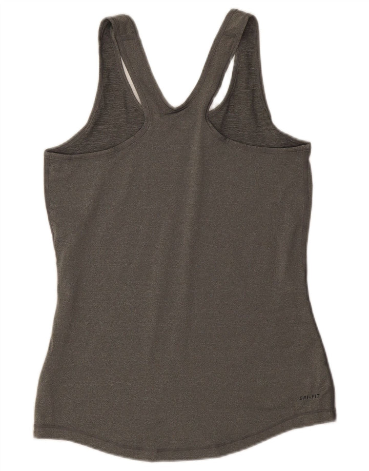 Nike Womens Graphic Vest Top UK 12 Mittelgraues Polyester