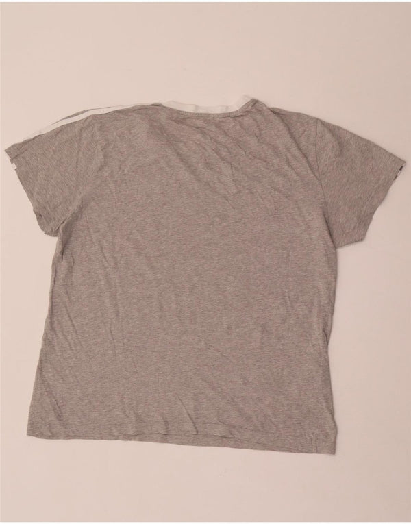 T-shirt Adidas da donna Top UK 16/18 grande cotone chiazzato grigio