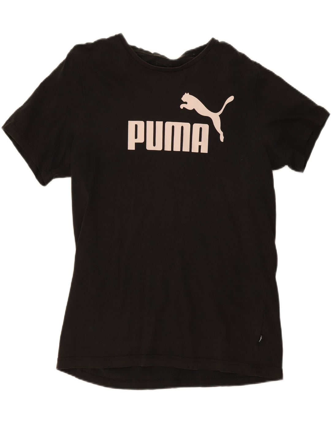 PUMA Mens Graphic T-Shirt Top Large Black Cotton Vintage Puma and Second-Hand Puma from Messina Hembry 
