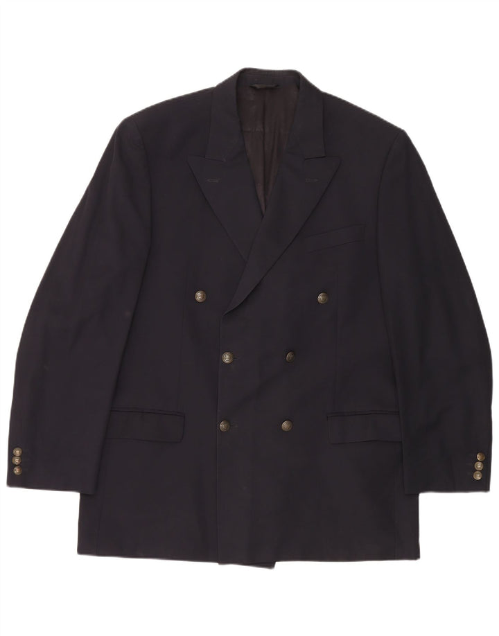 MARKS & SPENCER Herre dobbeltradet blazerjakke UK 42 Large Navy Blue