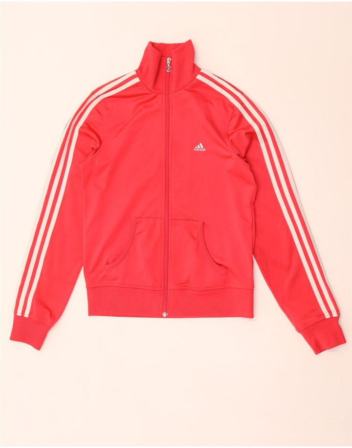 Γυναικεία αθλητική φόρμα Adidas Top Jacket UK 10 Small Red Polyester