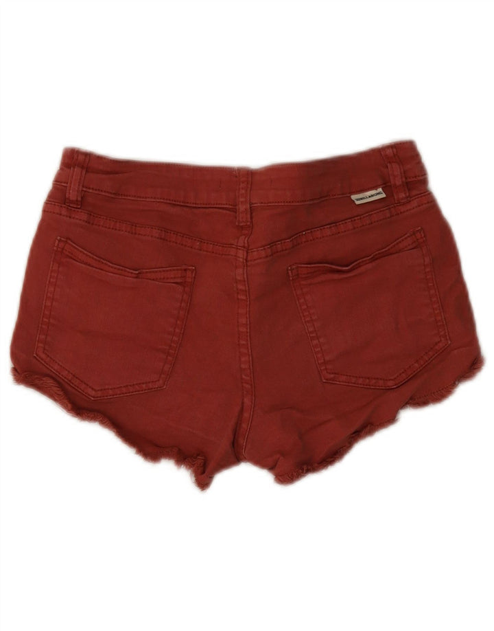 Billabong Womens Distressed Denim Shorts W26 Small Red Cotton