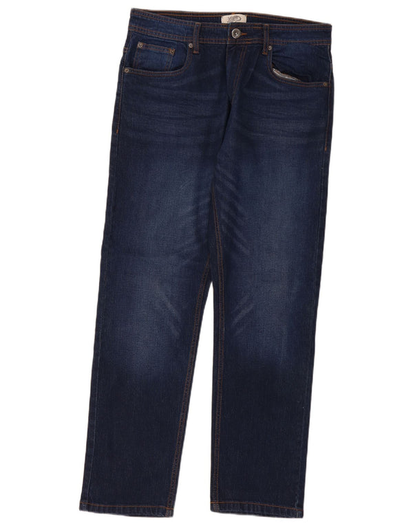 Kangaroo Poo Mens Slim Jeans W34 L30 Azul Marinho Algodão
