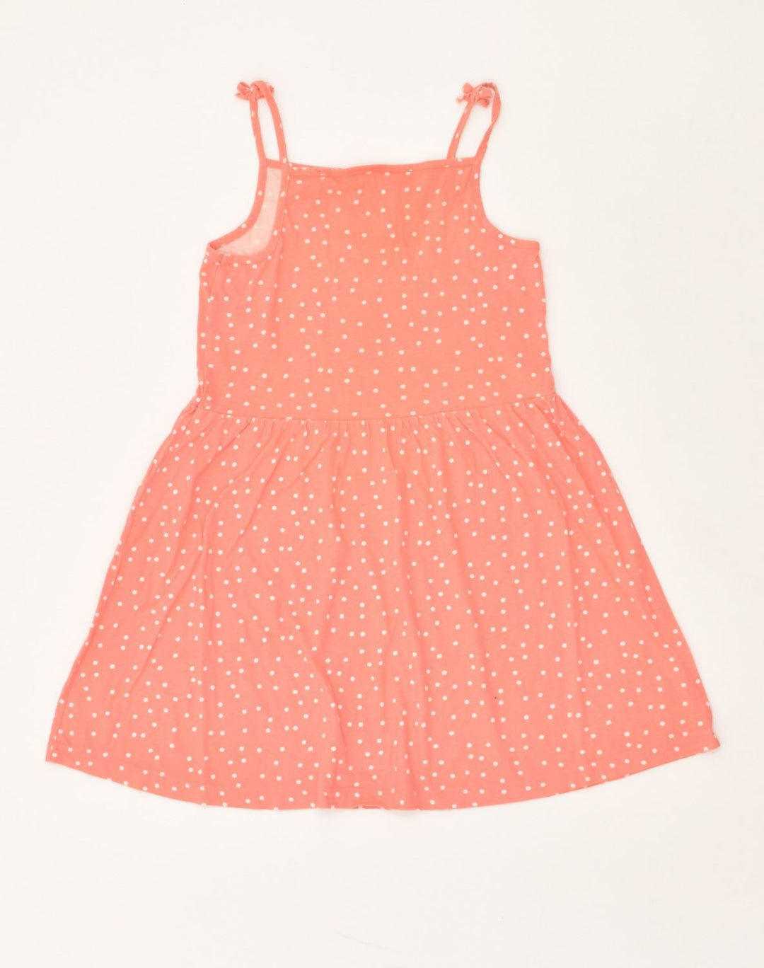 VINTAGE Girls Sundress 9-10 Years Orange Polka Dot Cotton | Vintage Vintage | Thrift | Second-Hand Vintage | Used Clothing | Messina Hembry 