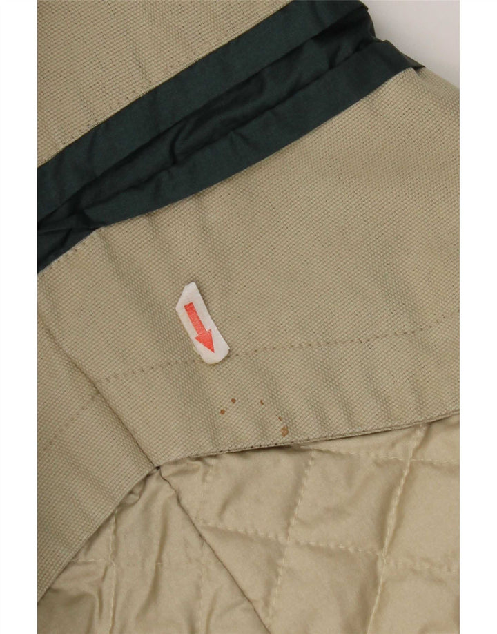 Vintage Mens Bomber Jacket UK 42 XL Beige Colourblock