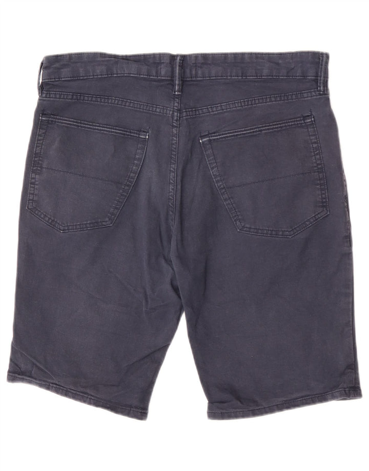 Marks & Spencer Mens Casual Shorts W34 Large Navy Blue Cotton