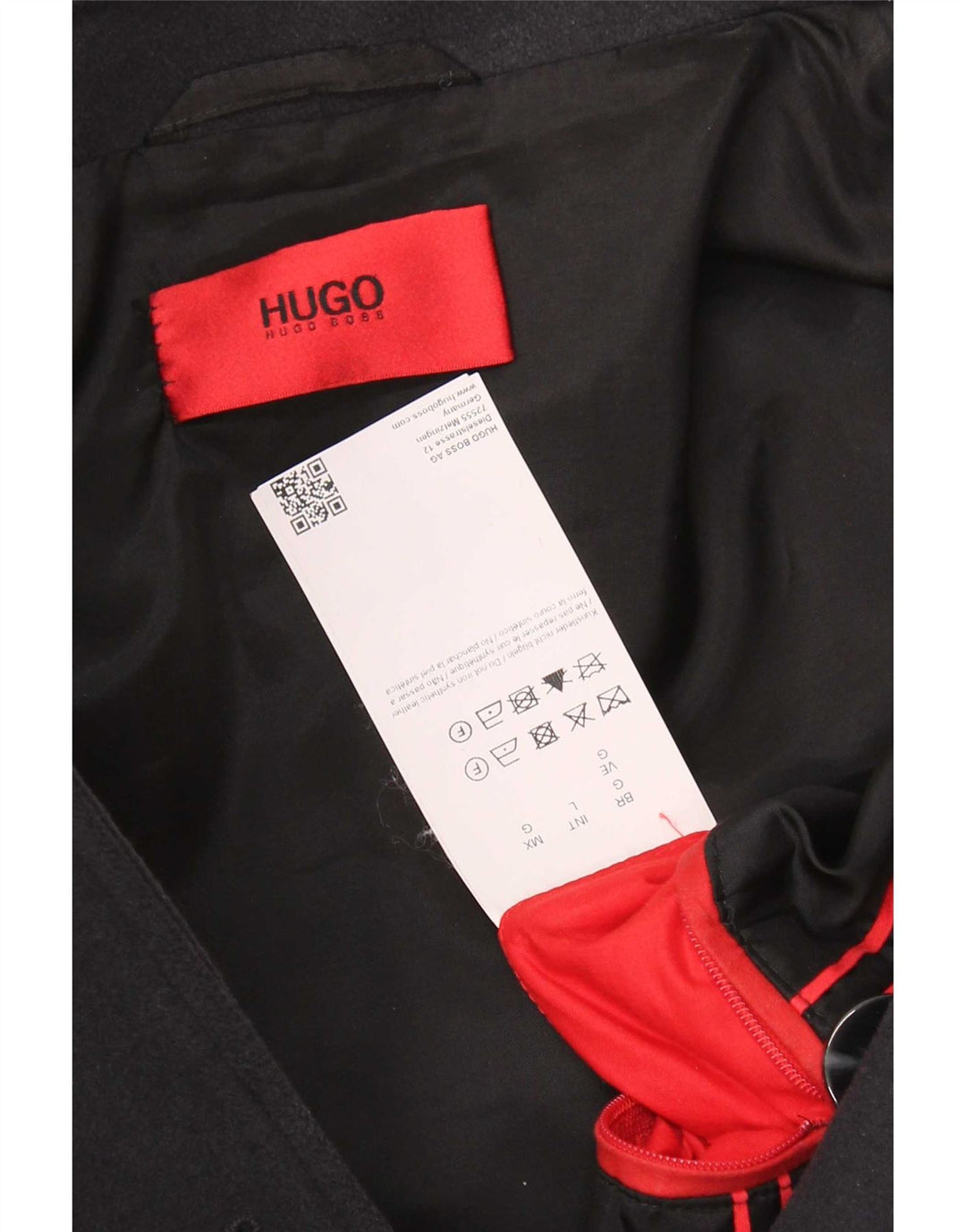 Hugo Boss Mens Pea Coat UK 40 Large Navy Blue Virgin Wool