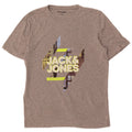 Jack & Jones Herren-T-Shirt mit Grafik, mittelgraue Baumwolle