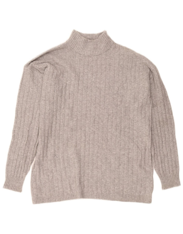 Eddie Bauer Damen Rollkragenpullover, groß, Größe 40, Mittelgrau