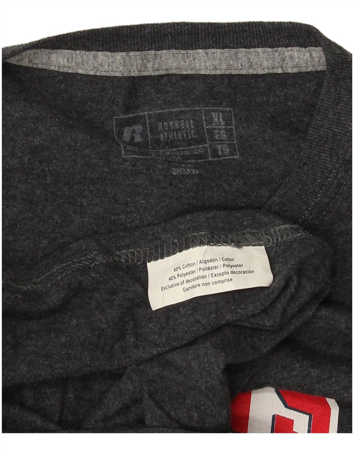 Russell Athletic Haut graphique à manches longues pour homme XL en coton gris