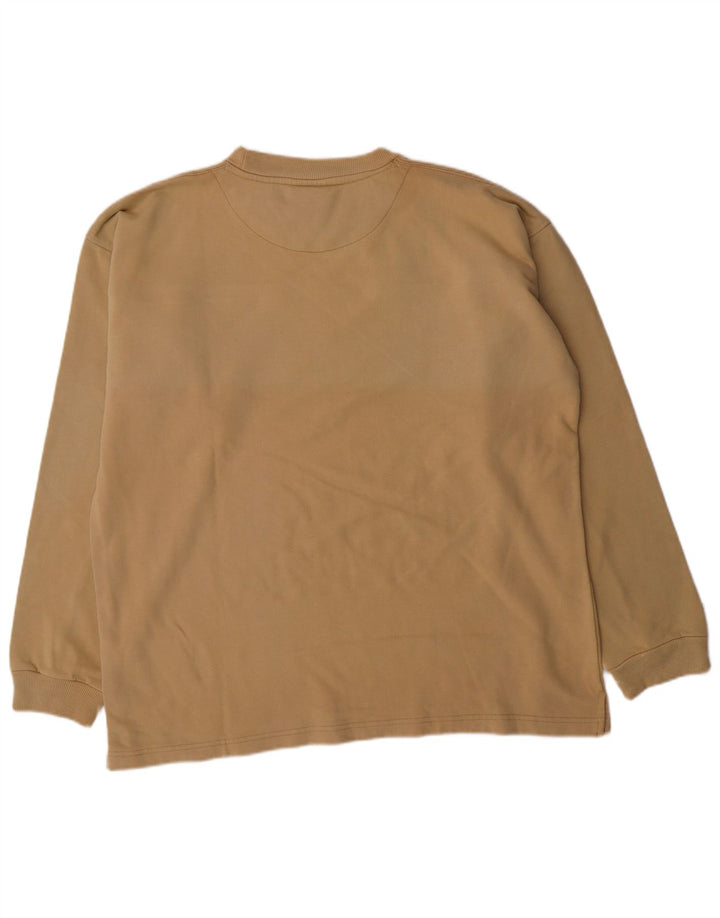 IGUANA Mens Graphic Sweatshirt Jumper XL Beige Cotton